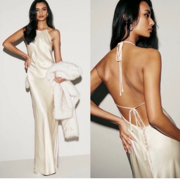 Reformation Jeany Silk Maxi Dress - Ivory / Fior di Latte - Picture 3 of 4